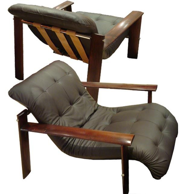 A Pair of Club Chairs by Percival Lafer For Sale