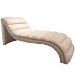 A Sculptural Chaise Lounge in Cream Ultrasuede