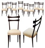 A Set of Ten Mid Century Dining Chairs in Mahogany