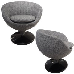 Retro A Pair of Sculptural Occasional Chairs by Pierre Guariche