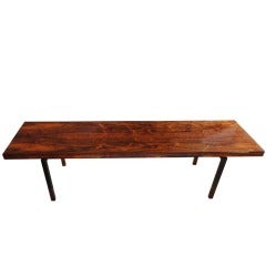 A Long Cocktail Table or Bench in Rosewood by Hans Wegner