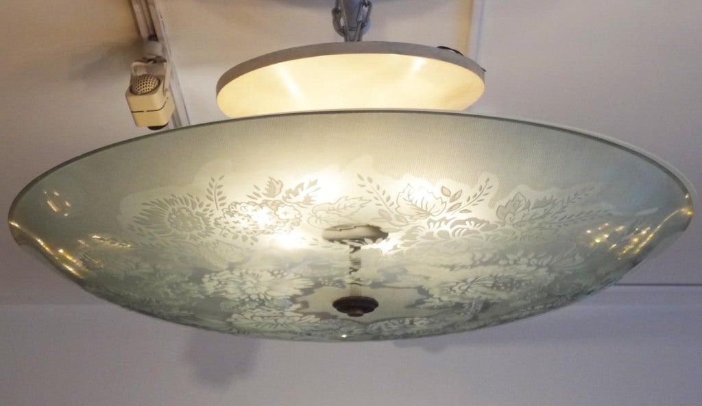 A Rare Plafonnier by Pietro Chiesa for Fontana Arte