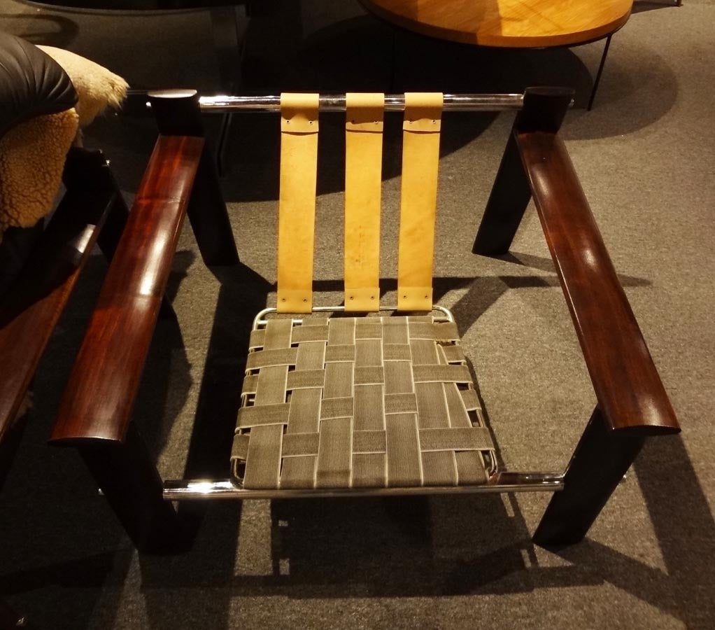 A Pair of Club Chairs by Percival Lafer In Excellent Condition For Sale In New York, NY