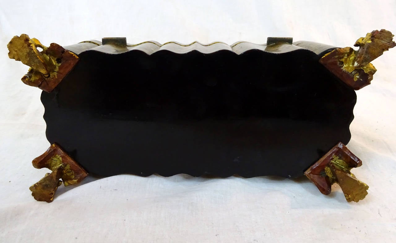 19th Century Chinese Ebonized and Gilt Glove Box 6
