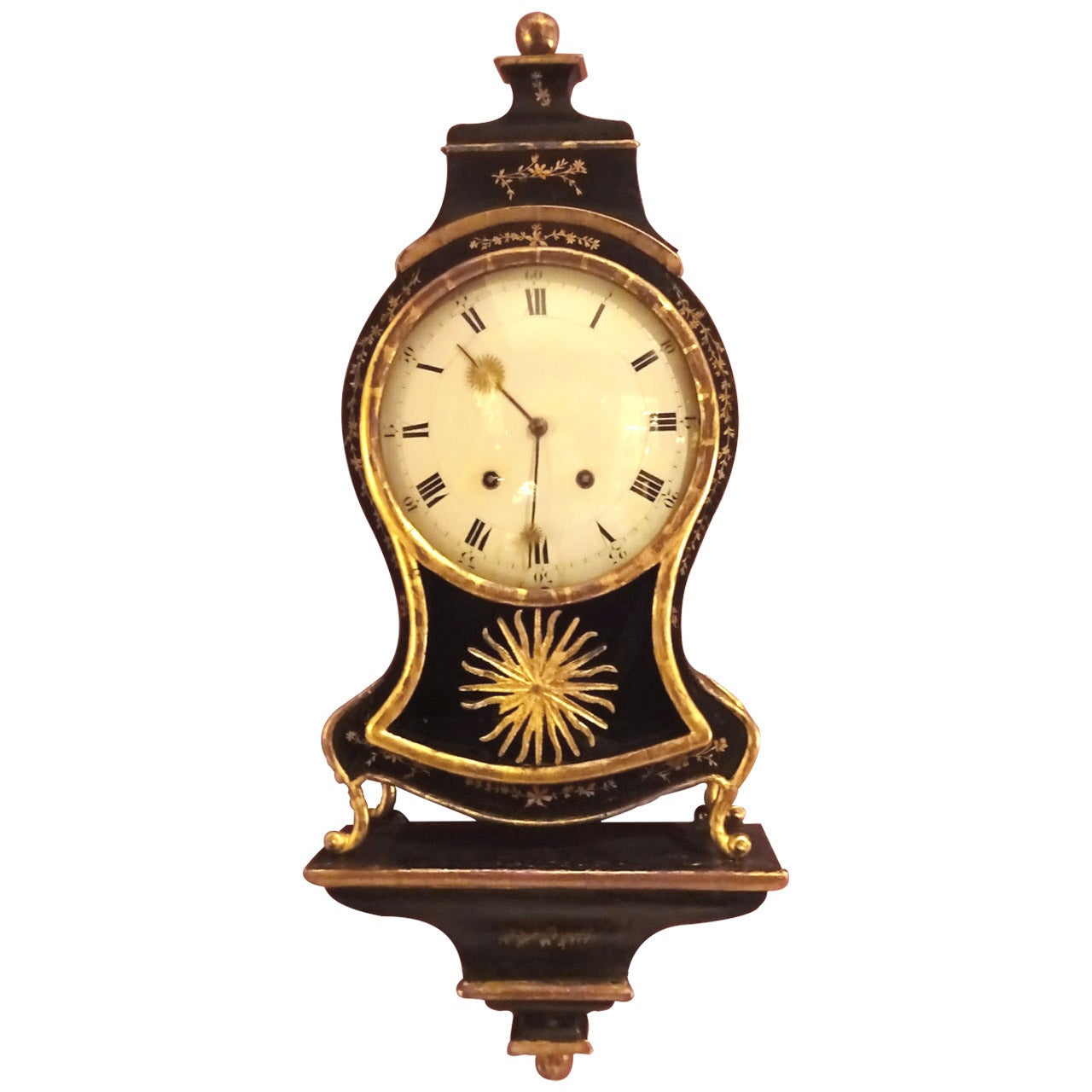 19th Century Louis XV Style Decorative Bracket Clock For Sale