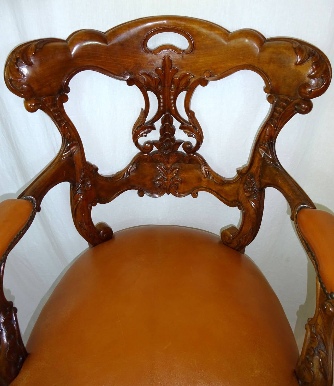 19th Century Portuguese Wooden Armchair