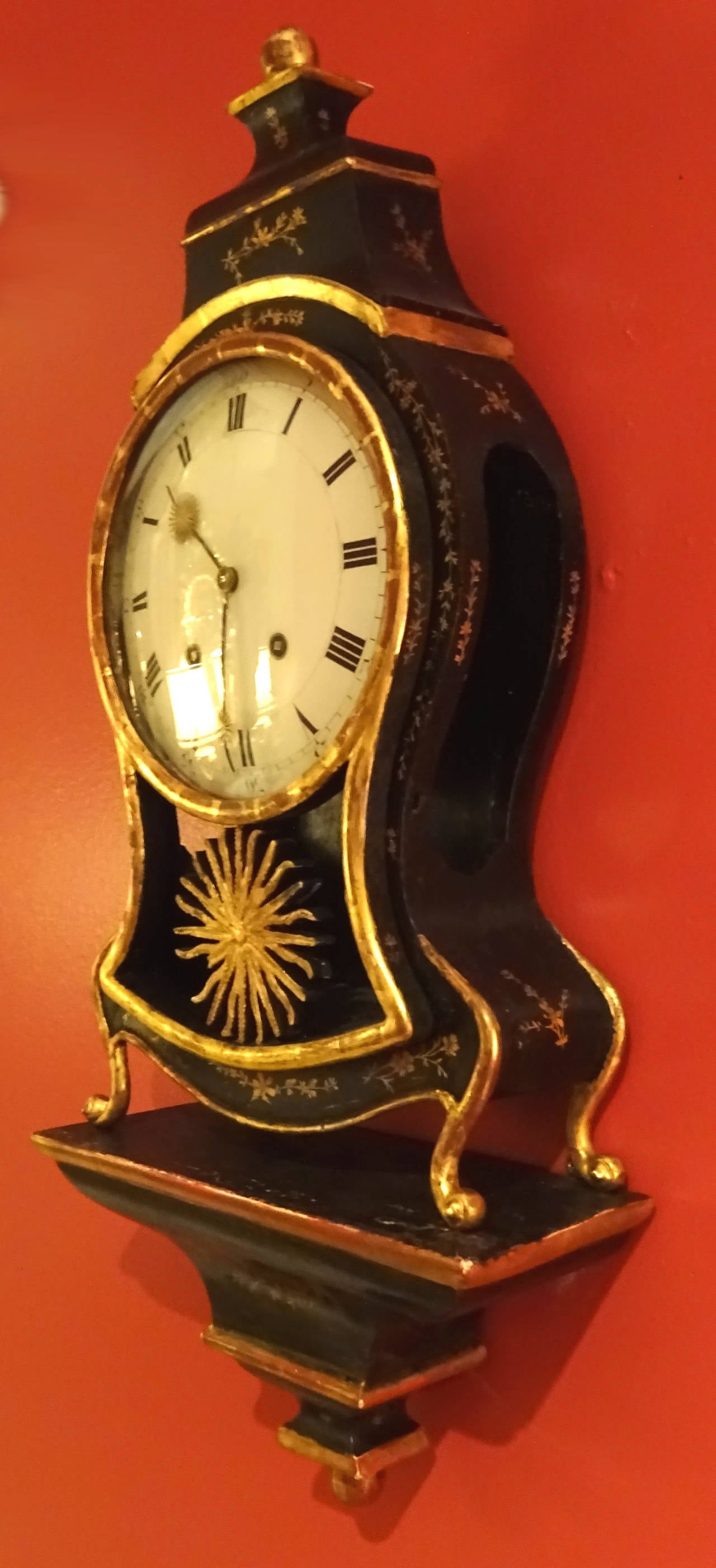 19th Century Louis XV Style Decorative Bracket Clock For Sale 4