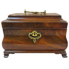 19th Century English Mahogany Tea Caddy