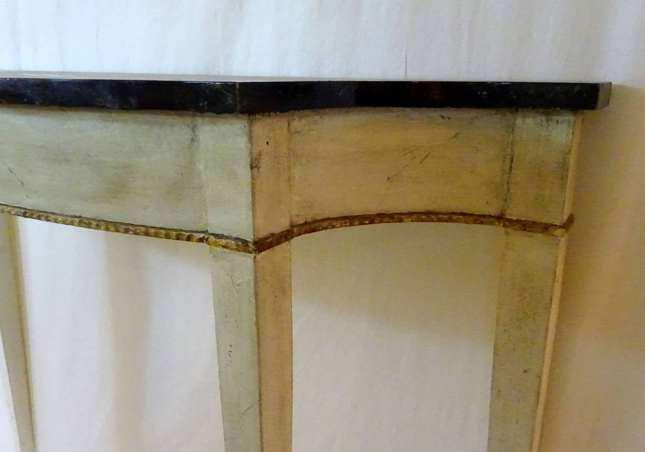 Mid-20th Century Painted Console with Faux Brown Marble Top 5