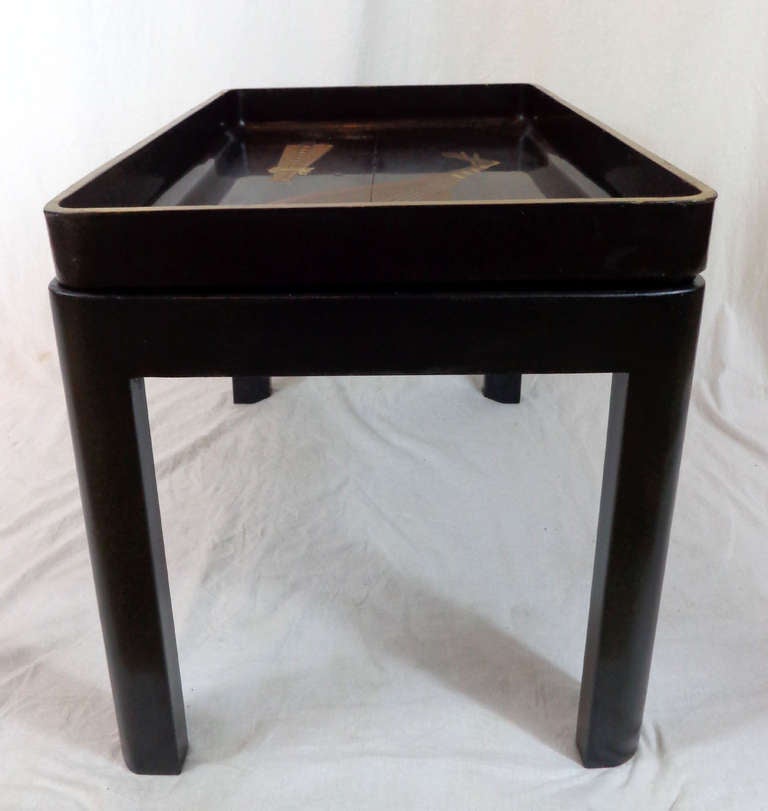 19th Century Japanese Lacquered and Inlaid Tray Table 4