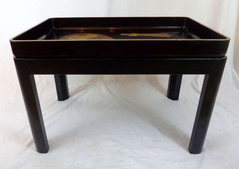 19th Century Japanese Lacquered and Inlaid Tray Table 6