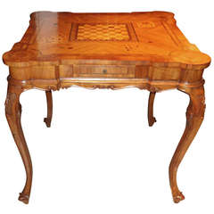 19th Century Italian Marquetry Games Table
