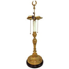19th c. Louis XVI Style Bronze Doré Lamp