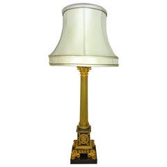 19th Century Empire Column Lamp