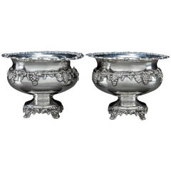 Pair of Early 20th Century French Silver Plated Compotes