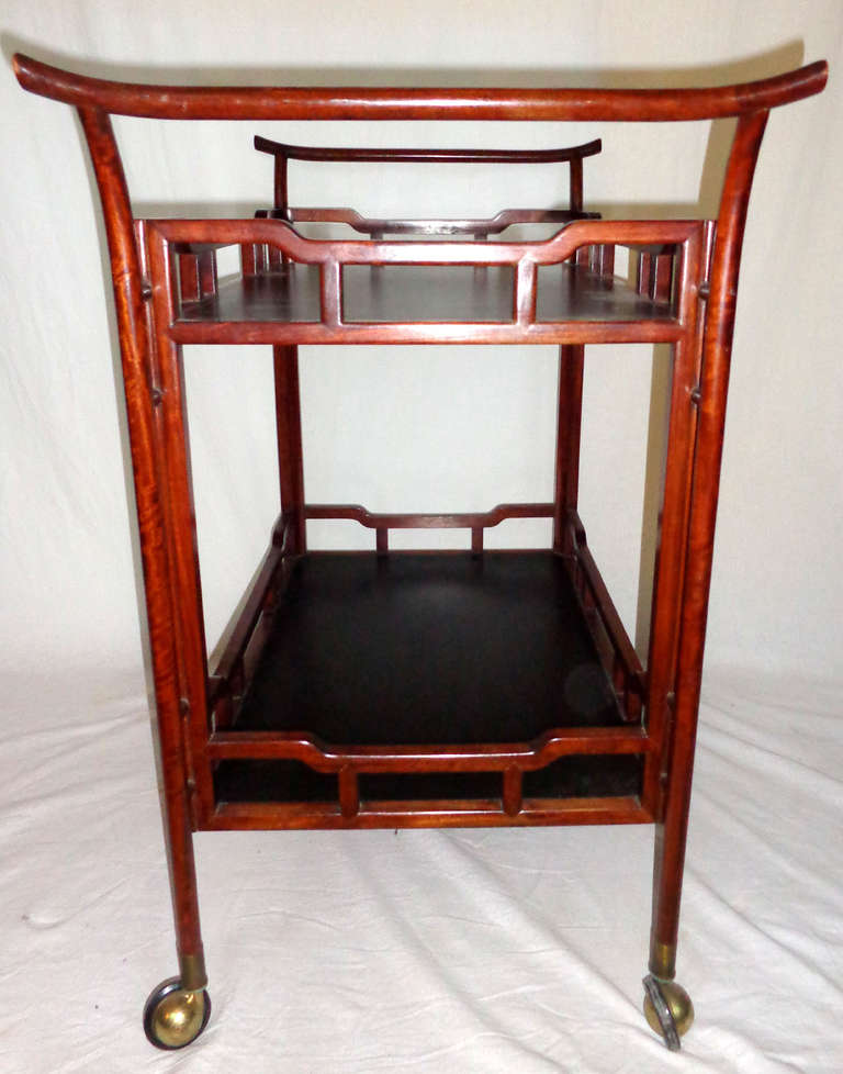 Chinese Rosewood Tea Cart For Sale 1