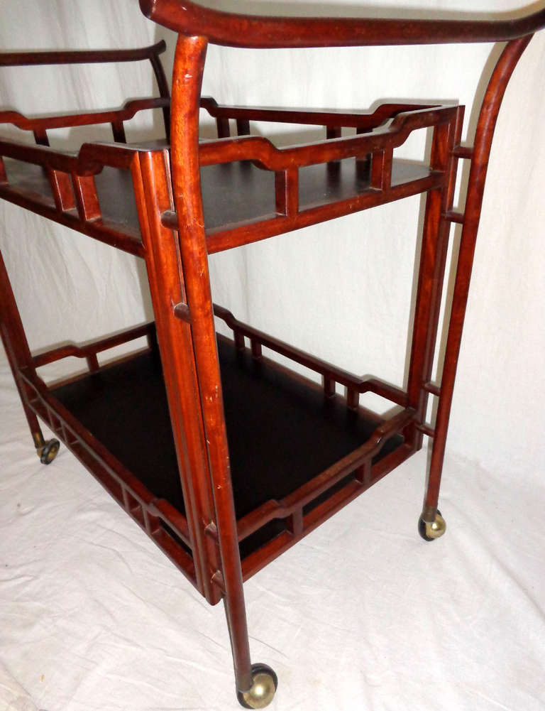 Chinese Rosewood Tea Cart For Sale 4