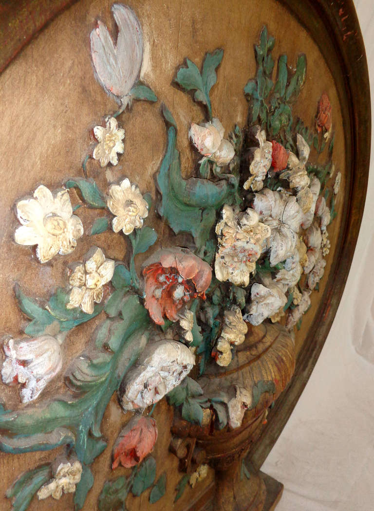 19th Century French Hand-Carved Oval Wall Relief Sculpture For Sale 2