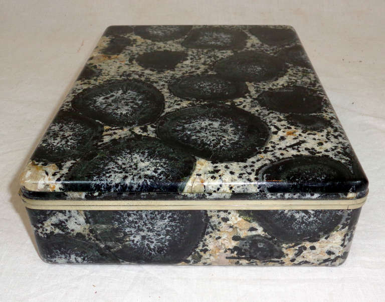 Diorite Granite Box with Silver Mounts 2