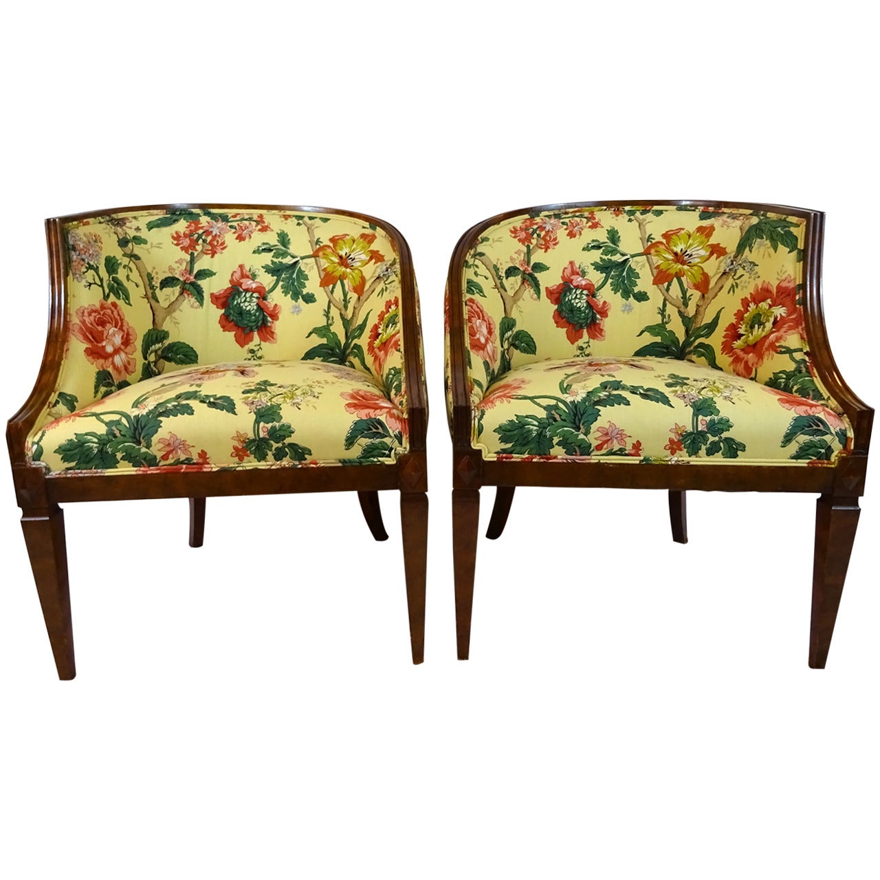 Pair of Mid-20th Century Left and Right Portrait Chairs