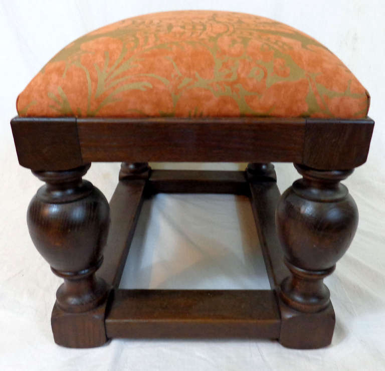 Early 20th Century English Tudor Style Footstool  2