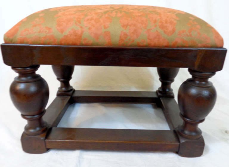 Early 20th Century English Tudor Style Footstool  3