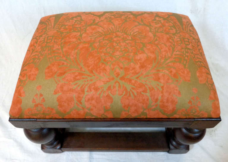Early 20th Century English Tudor Style Footstool  4