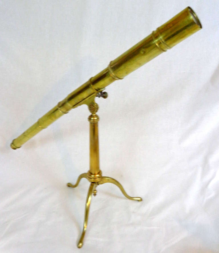 19th Century Brass Telescope by E.O. Tindall & Sons For Sale 1
