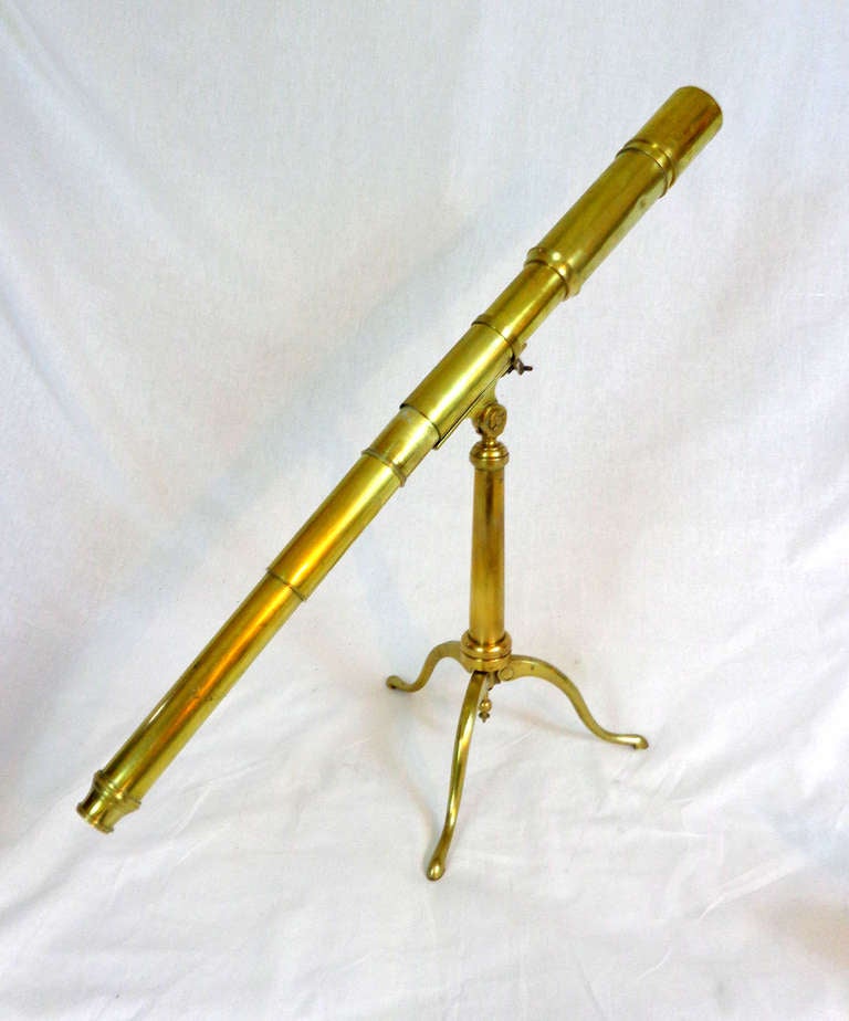 19th Century Brass Telescope by E.O. Tindall & Sons For Sale 2