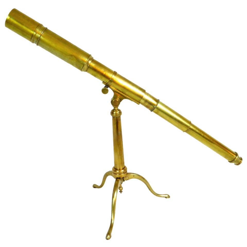 19th Century Brass Telescope by E.O. Tindall & Sons For Sale