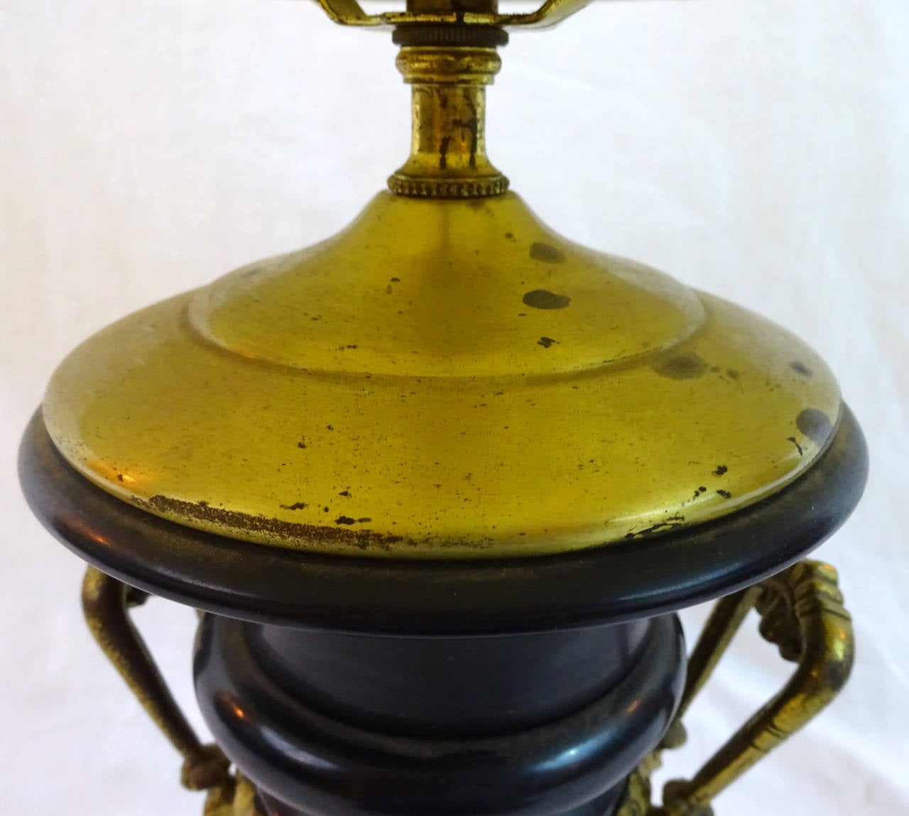 19th Century English Spelter and Bronze Urn Lamp In Excellent Condition In Dallas, TX
