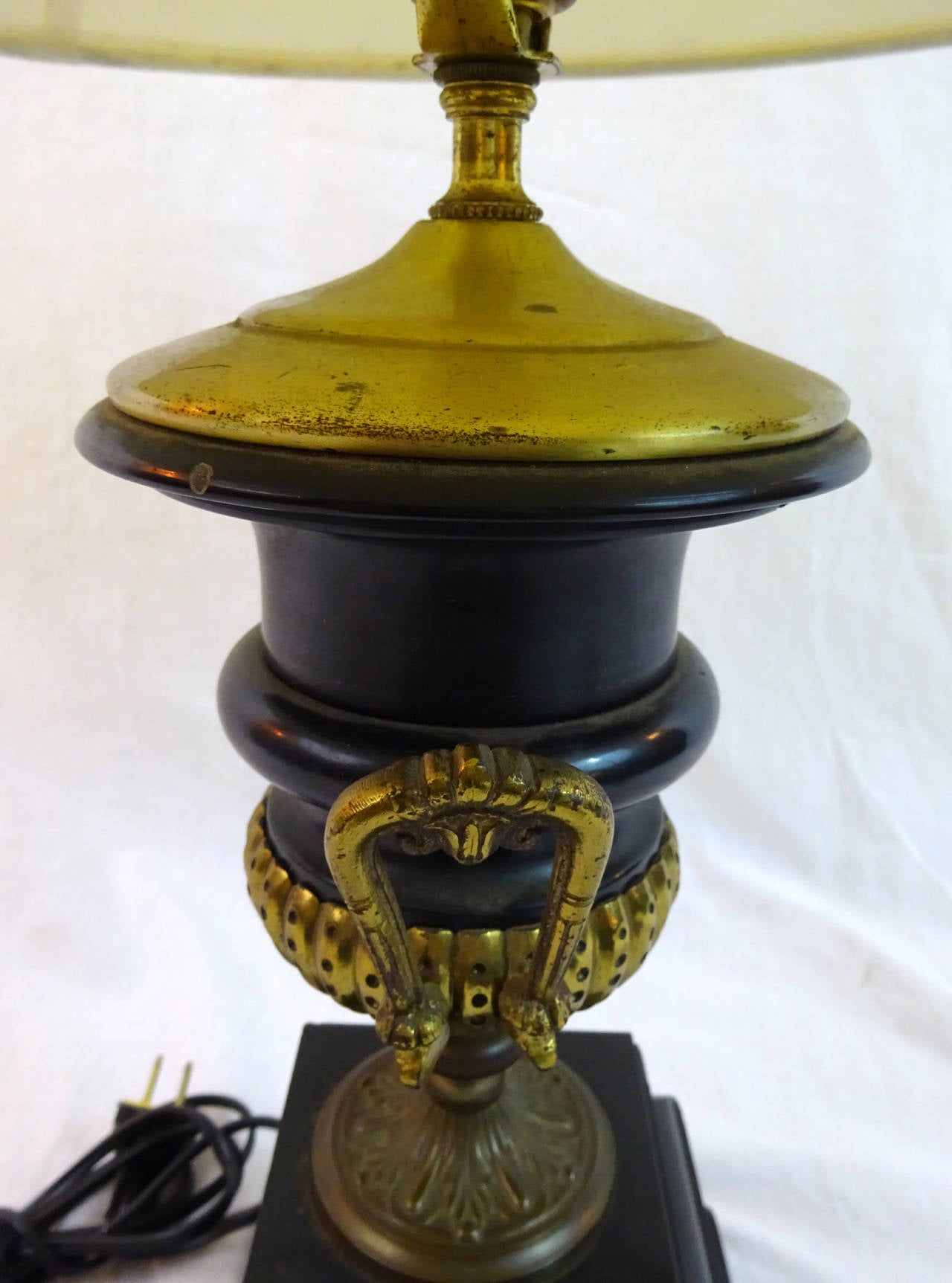 19th Century English Spelter and Bronze Urn Lamp 3