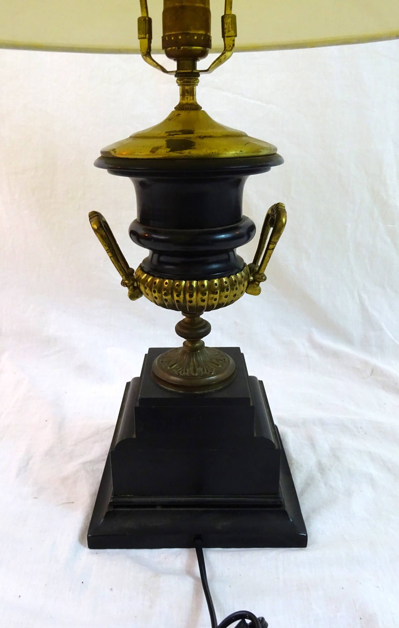 19th Century English Spelter and Bronze Urn Lamp 4