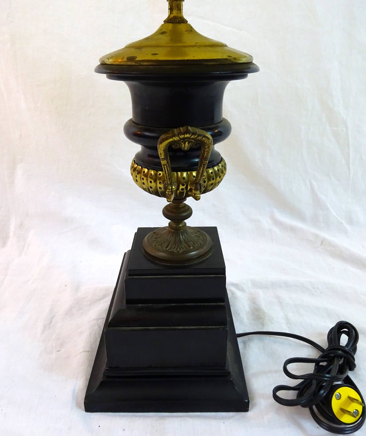 19th Century English Spelter and Bronze Urn Lamp 6