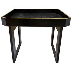 Early 20th Century Ebonized Lacquer Small Tray Table from the Orient