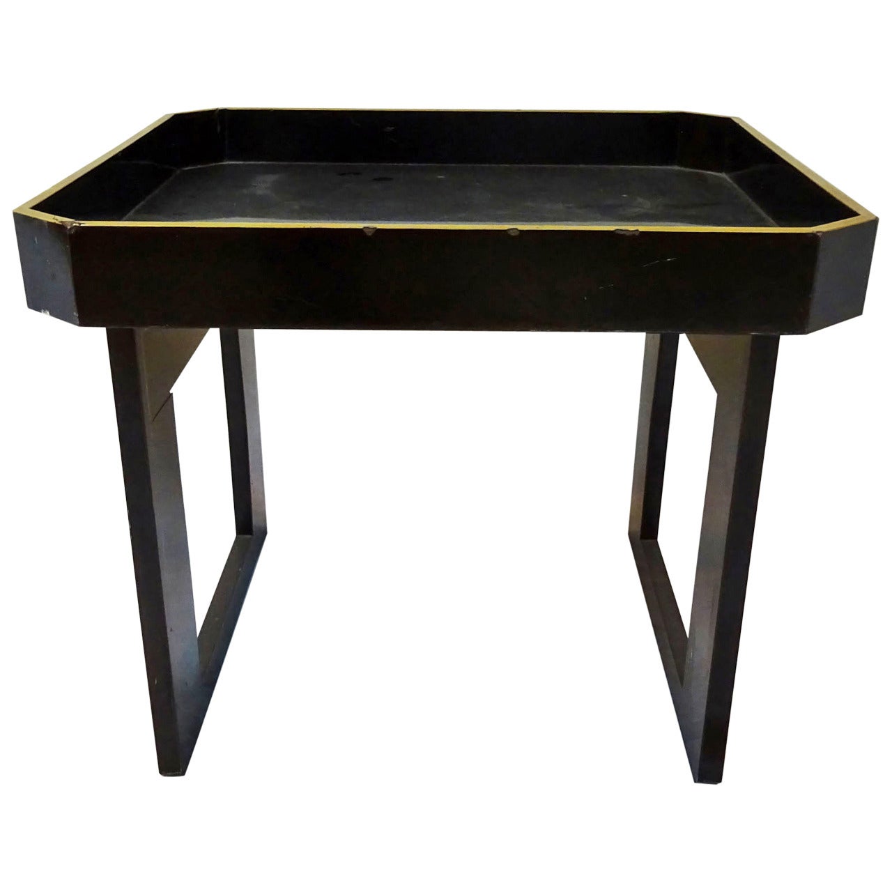 Early 20th Century Ebonized Lacquer Small Tray Table from the Orient For Sale