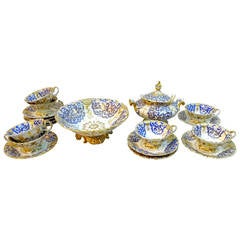 Late 19th Century English Porcelain Partial Tea Service