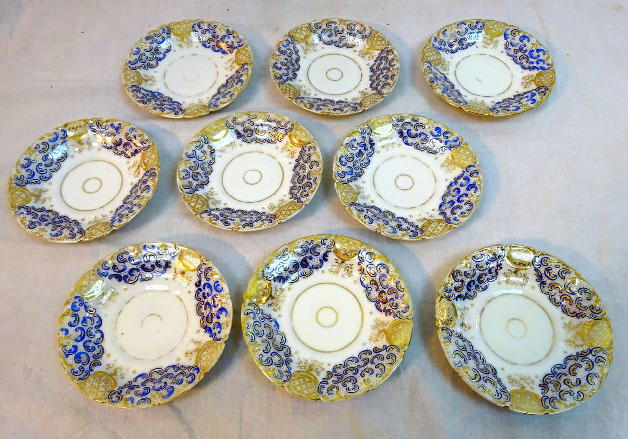 Late 19th Century English Porcelain Partial Tea Service For Sale 5