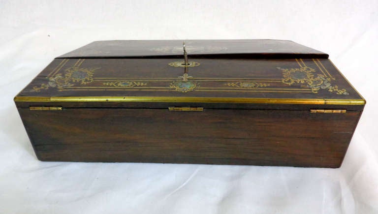 Writer's Box inlaid with Mother-of-Pearl For Sale 1