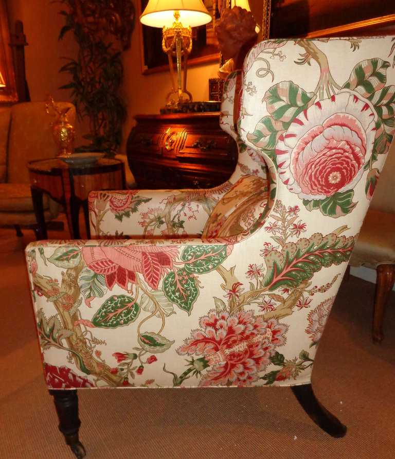 19th Century English Wingback Chair For Sale 1