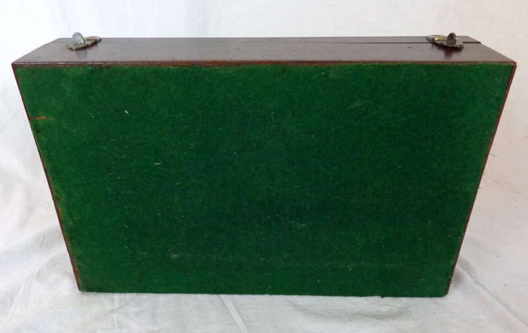 18th c. English Mahogany Box with Bronze Medallion For Sale 6