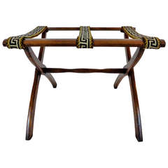 20th Century English Mahogany Folding Luggage Stand