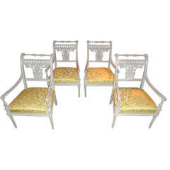 Set of Four 19th Century Louis XVI Armchairs