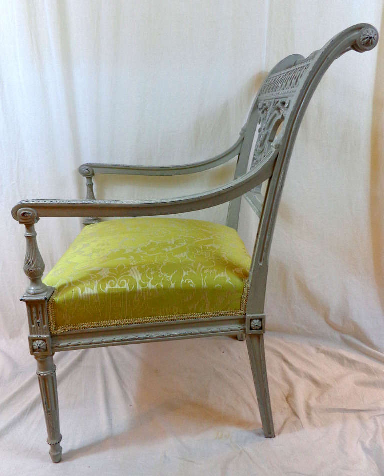 Set of Four 19th Century Louis XVI Armchairs 6