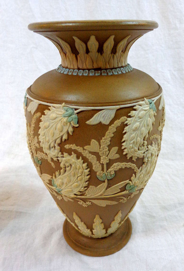 Pair of 19th Century Ceramic Vases by Royal Doulton 2