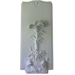 18th Century Painted Carved Oak Panel