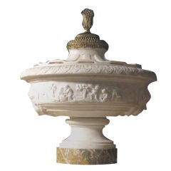 Antique Marble Covered Urn in the Louis XIV Style