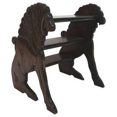 Early 20th Century Lion-Form Step Ladder