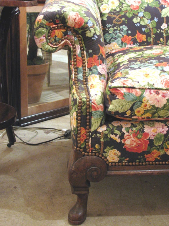 20th Century Queen Anne Style Walnut Sofa
