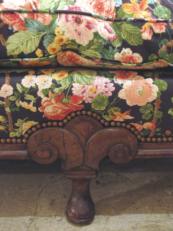 Queen Anne Style Walnut Sofa 1
